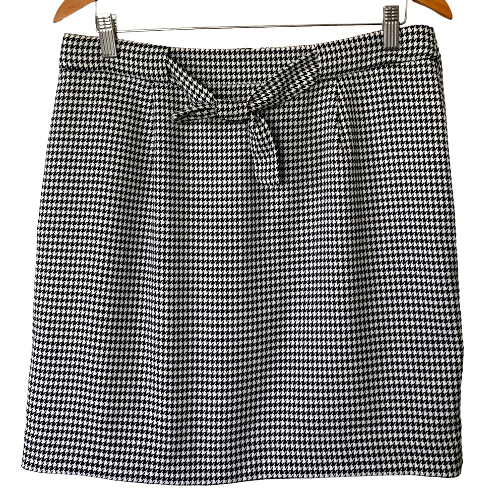 Ann Taylor LOFT Houndstooth Skirt Women’s Size 8 Black White